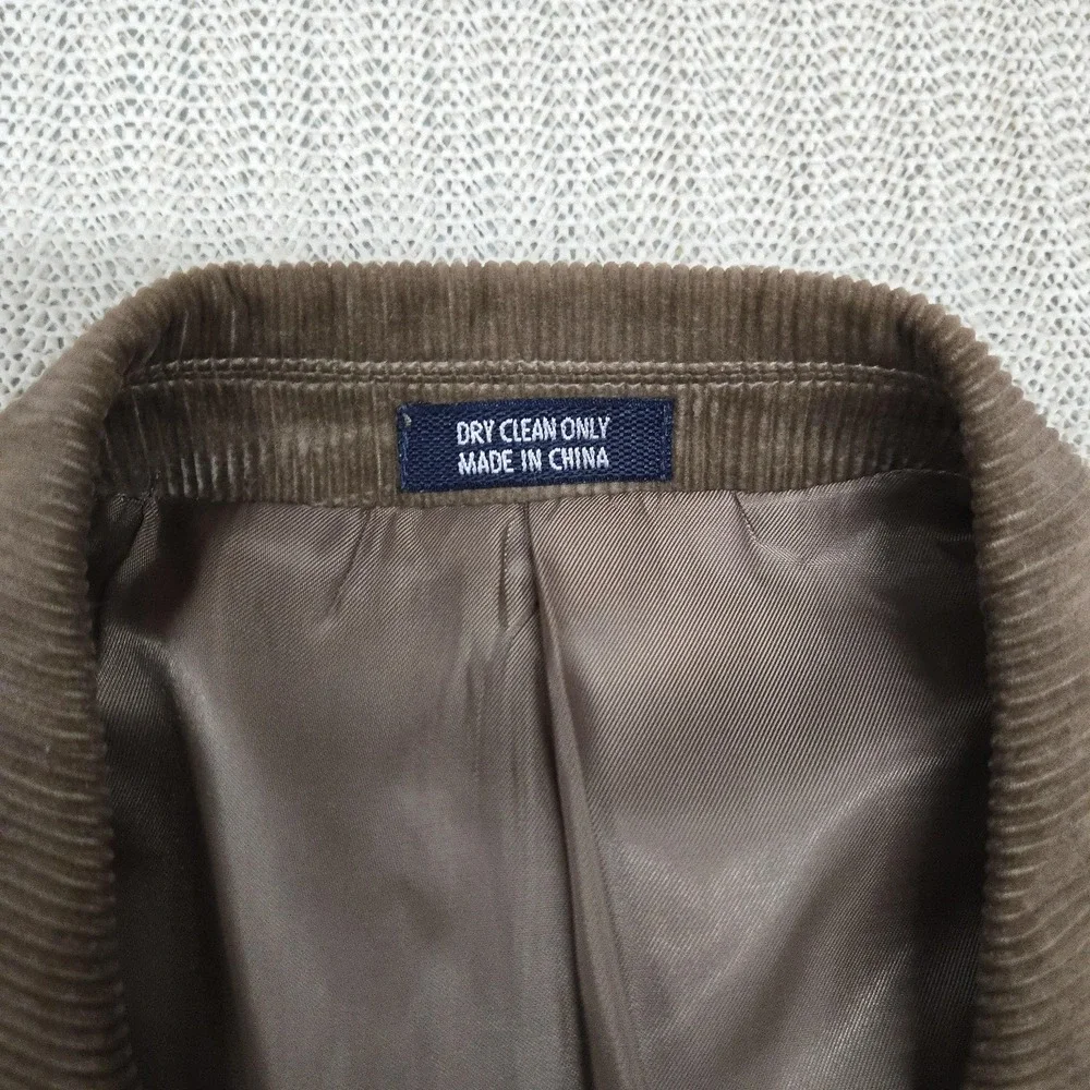 Meeting Street Blazer Mens 44 Brown Corduroy Single Breasted Sport Coat Jacket